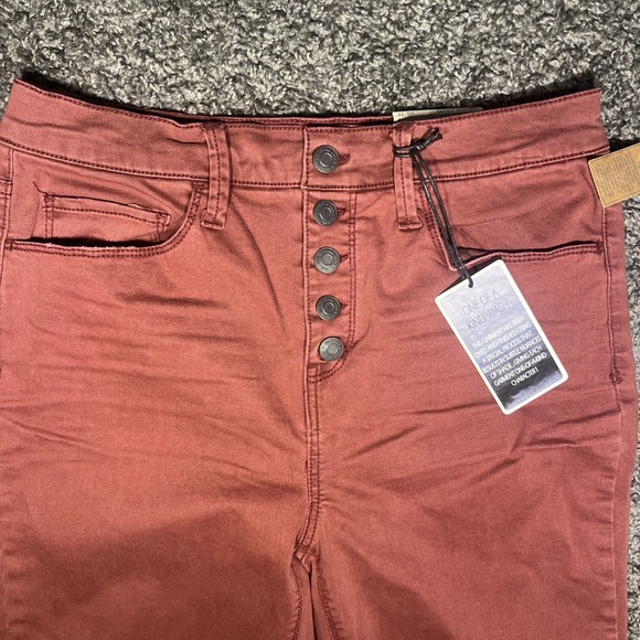 Mud Size 11 High-Rise Jagging's New With Tags Cut Off Bottom Bottoms Red Rust - Picture 2 of 14